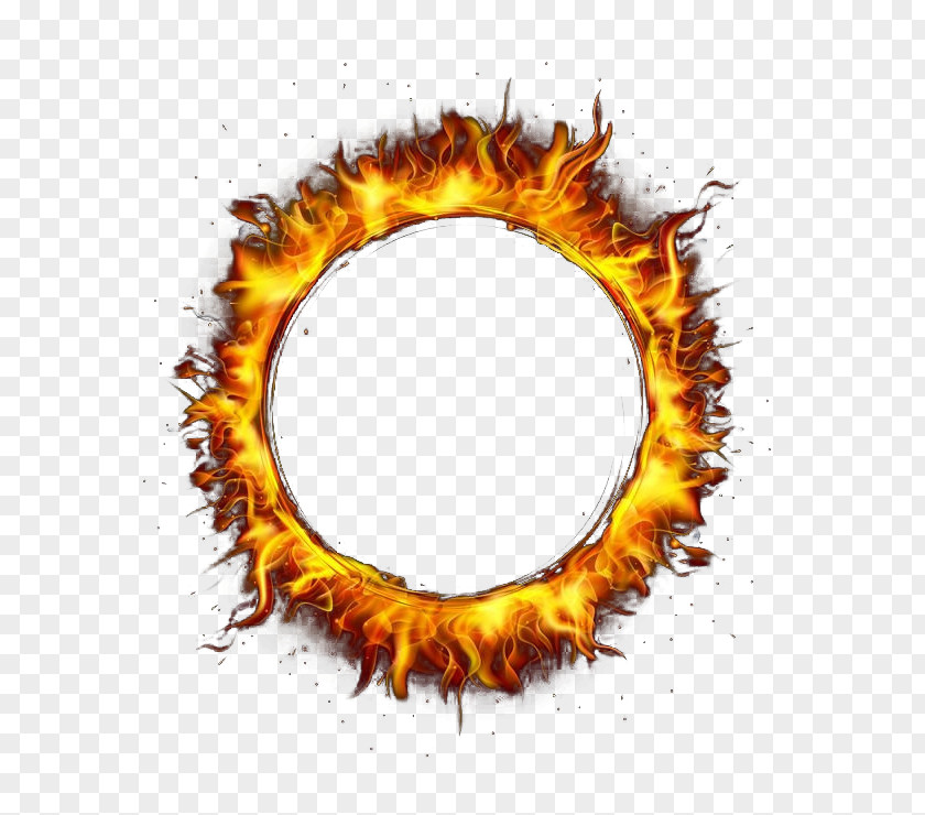 Round Ring Of Fire Circle Flame PNG