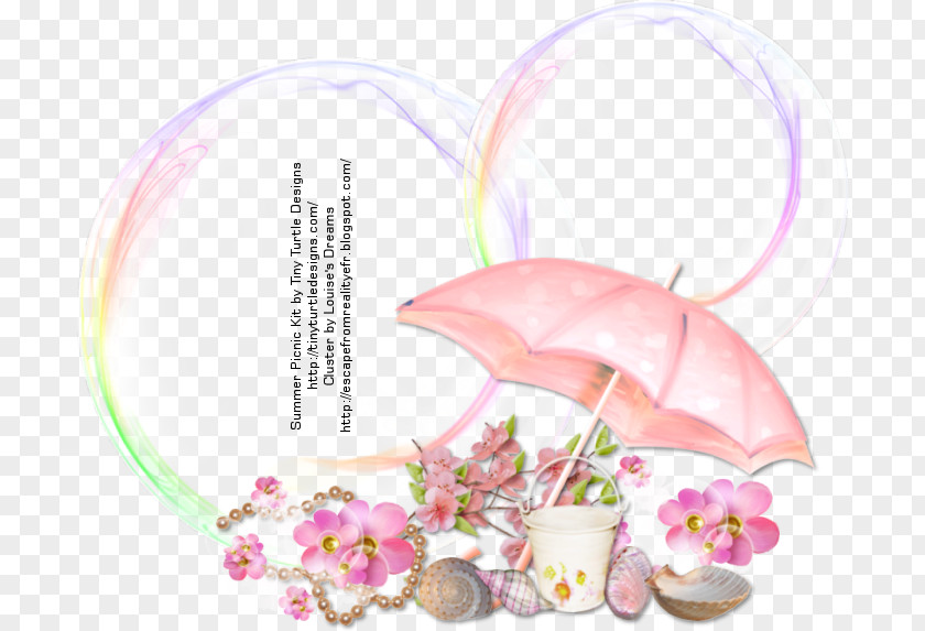 Summer Picnic Floral Design Pink M PNG