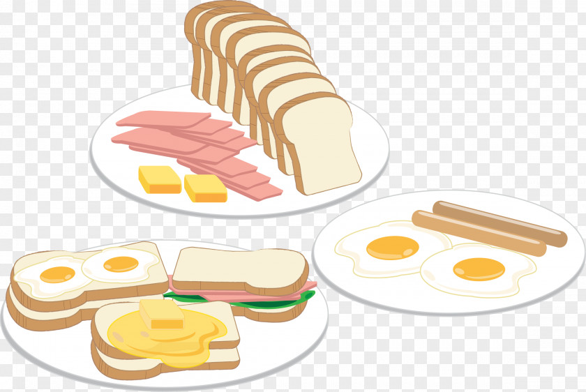 Breakfast Egg Sandwich Food Vector Material Toast Fast Bread PNG