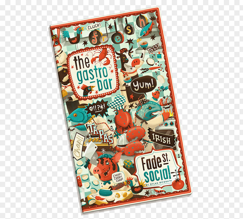 Cool Illustration Fade Street Social Restaurant Tapas Menu PNG