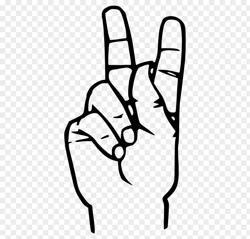 Sign Language American Fingerspelling K PNG