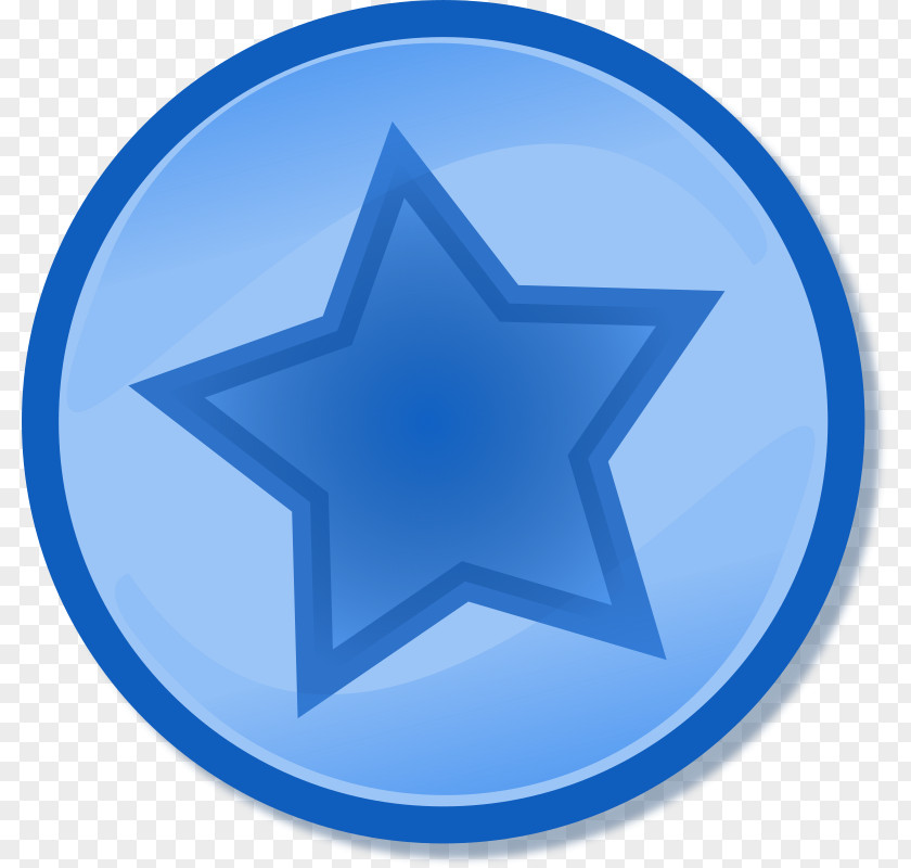 Blue Vector Star Circle Clip Art PNG