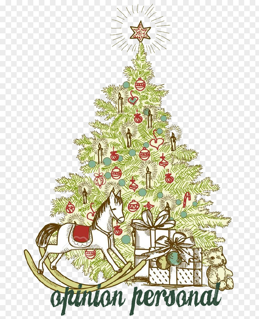 Christmas Tree Card Kerstkrans PNG