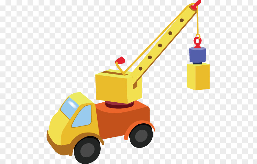 Crane Toy Block Child Model Car PNG
