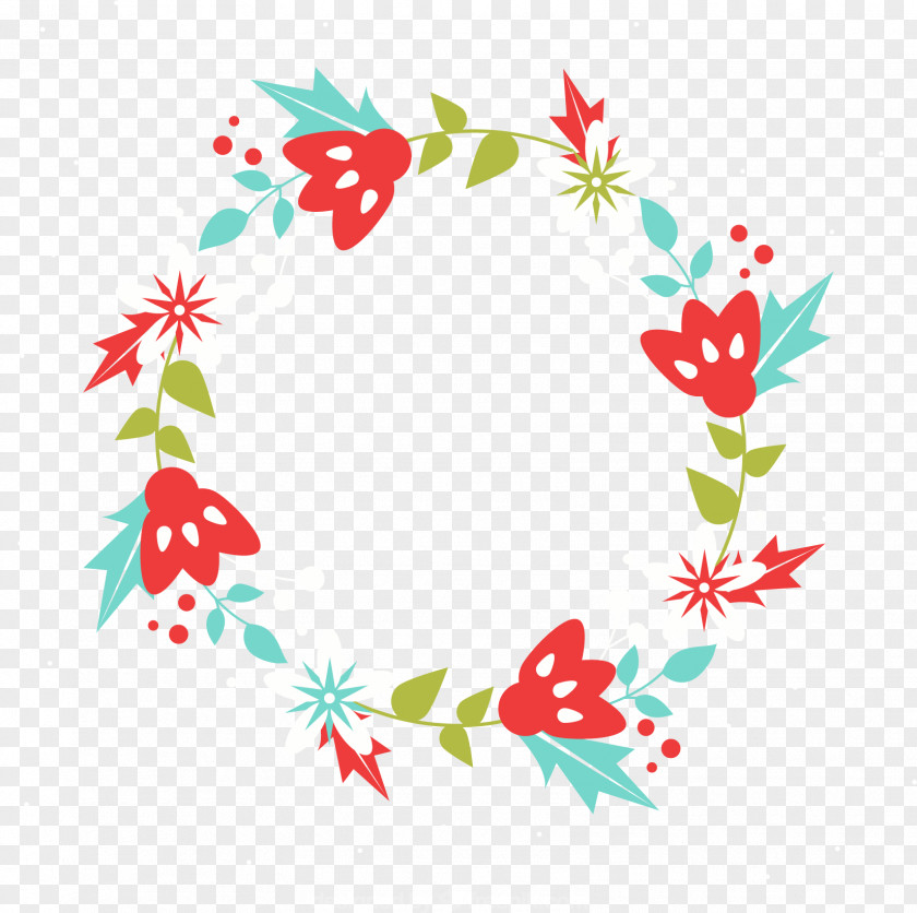 Vector Christmas Wreath Flat Free Content Clip Art PNG
