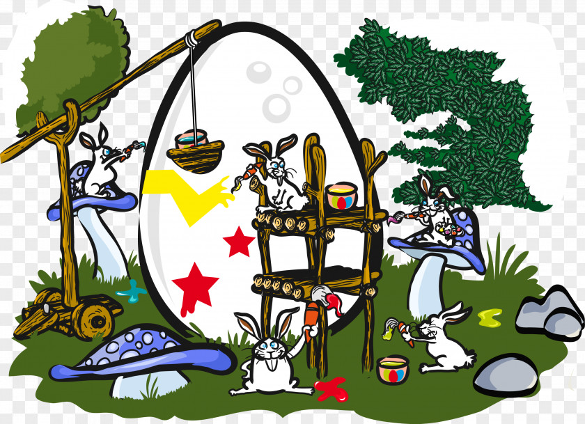 Vector Eggs Cartoon Easter Illustration PNG