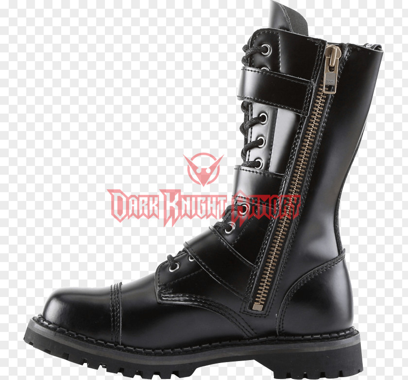 Calf Spear Motorcycle Boot Combat Leather Shoe PNG