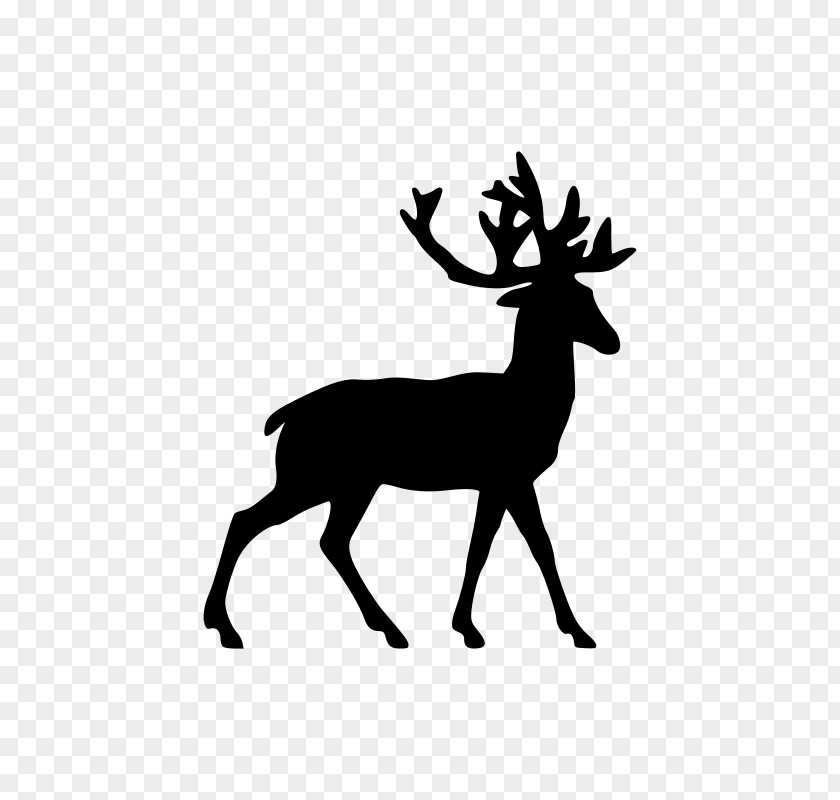 Free Deer Silhouette Rudolph Reindeer White-tailed Santa Claus PNG