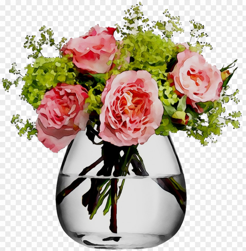 Garden Roses Floral Design Cabbage Rose Vase Cut Flowers PNG