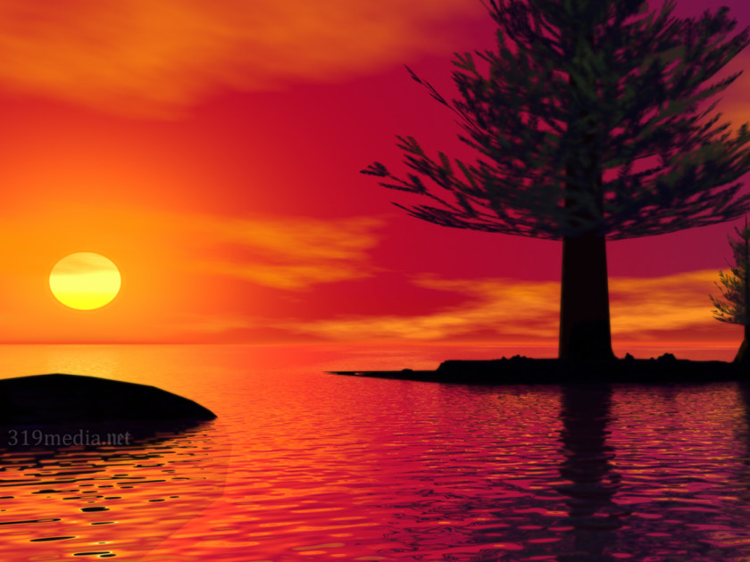 Sunset Desktop Wallpaper Afterglow Sunrise Landscape PNG