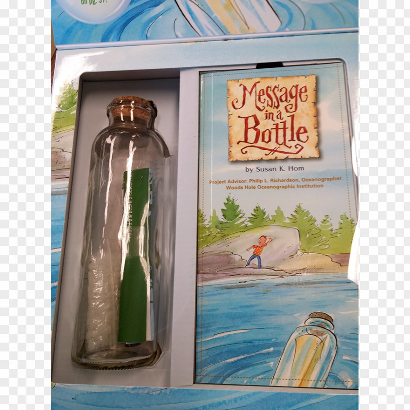 Bottle Message Glass In A Book PNG
