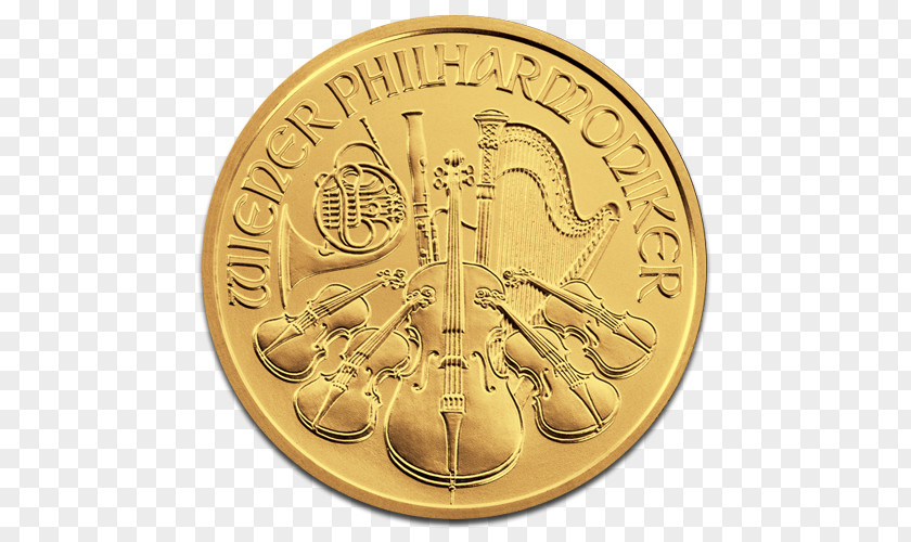 Coin Vienna Philharmonic Bullion Gold Austrian Mint PNG