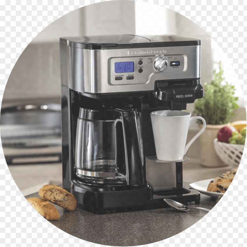 Coffee Coffeemaker Cuisinart Brewed Hamilton Beach FlexBrew 2-Way Maker PNG