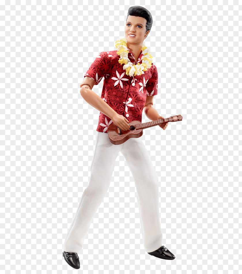 ELVIS Elvis Presley Blue Hawaii Ken Barbie Doll PNG