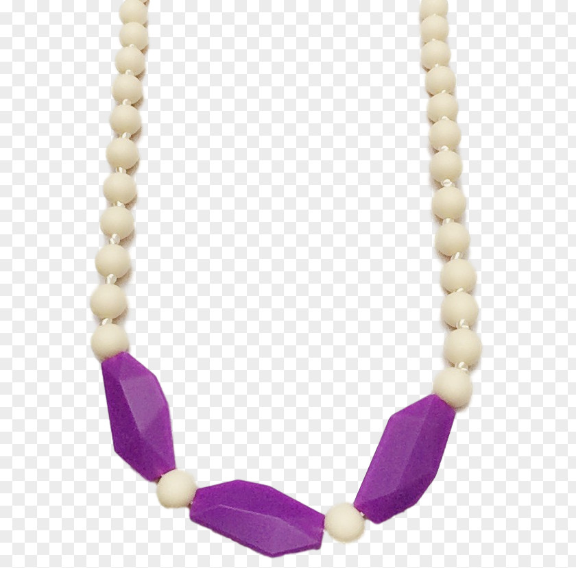 Necklace Pearl Bead Purple PNG