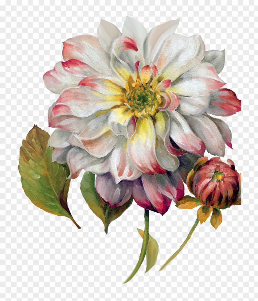 Painting Flower Decoupage Floral Design PNG