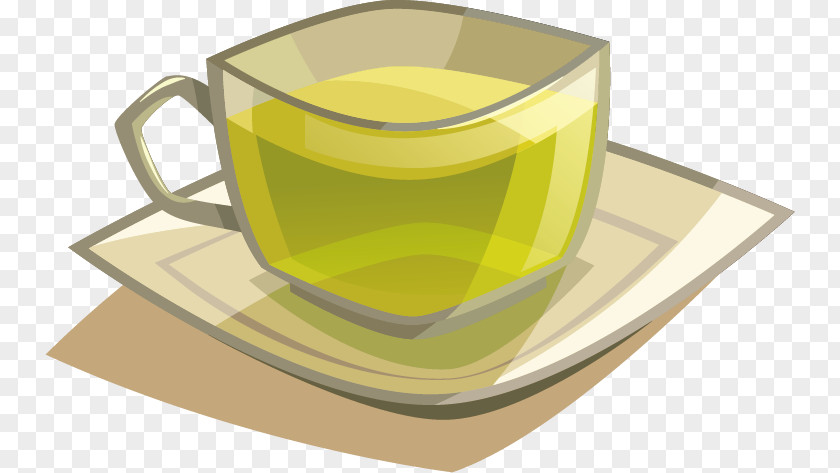 Vector Cup Of Green Tea Coffee Glass Teacup PNG