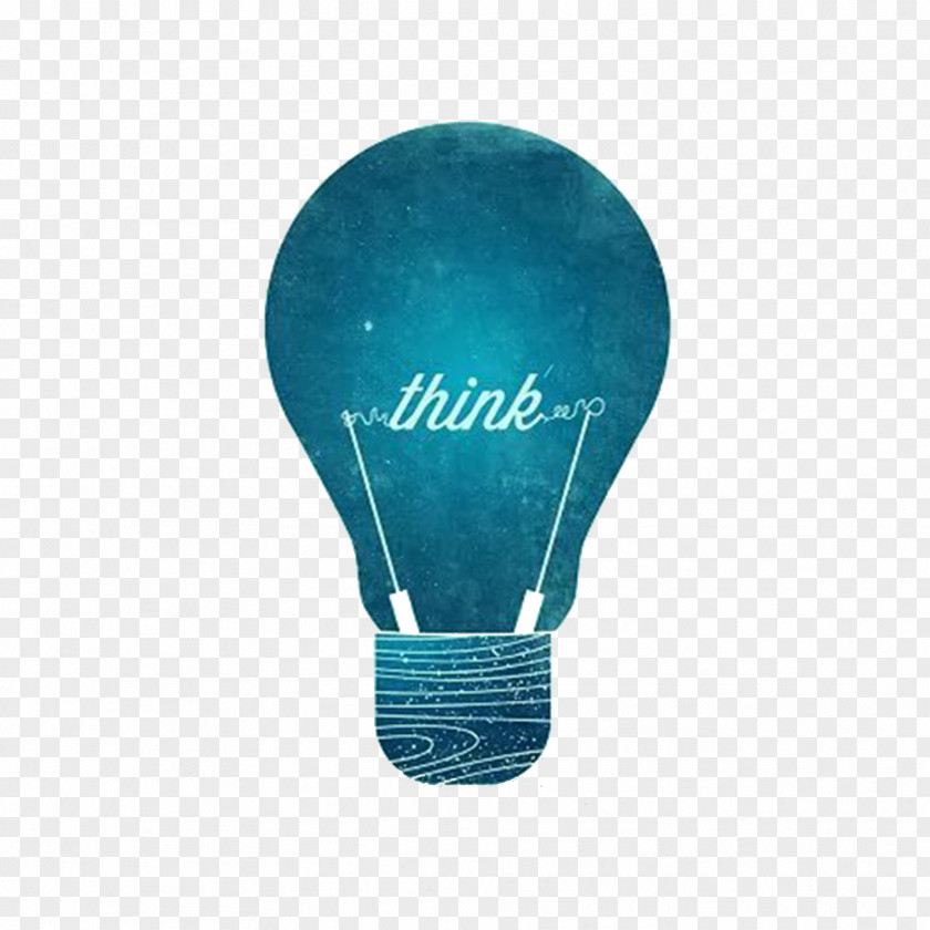 Blue Bulb Creative Incandescent Light Poster PNG