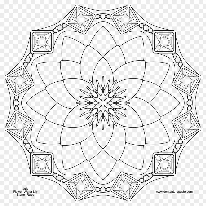 Color Chip Mandala Coloring Book Drawing Birthstone Adult PNG