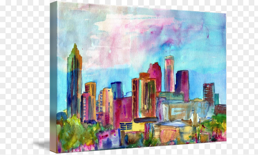Painting Skyline Watercolor Modern Art PNG