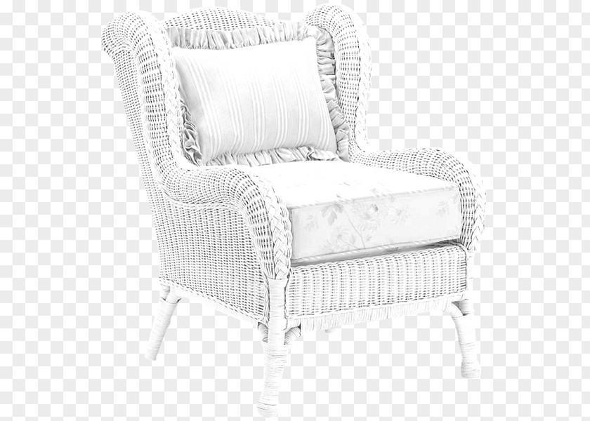 Chair Wicker Furniture Cushion Patio PNG
