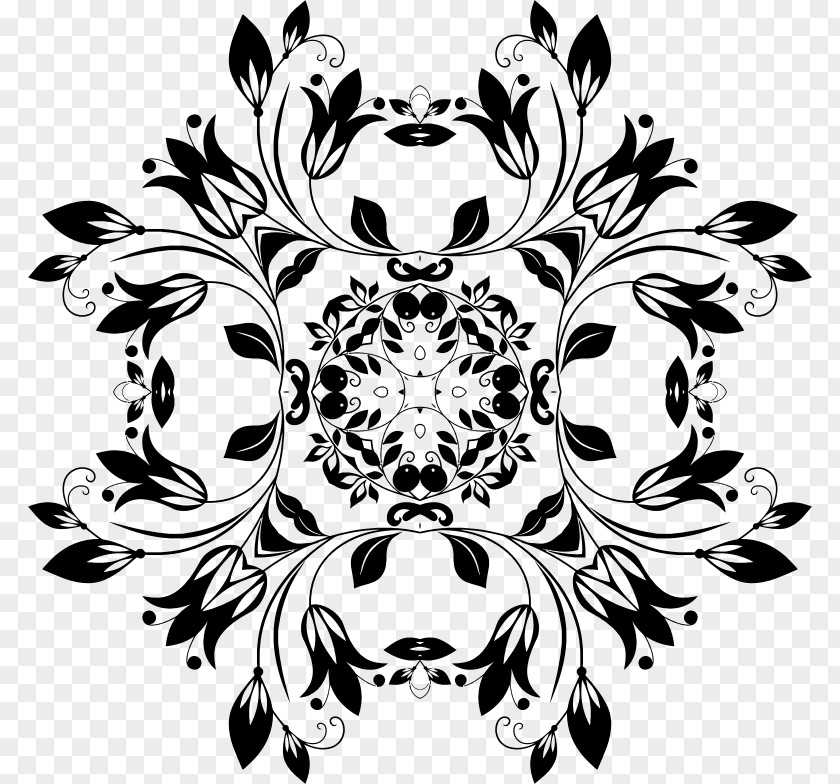 Design Floral Mandala PNG