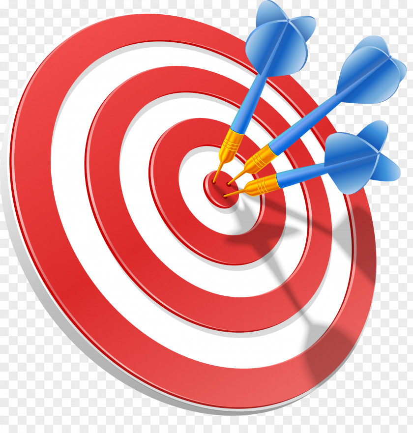 Red Minimalist Target Infographic Shooting Bullseye Clip Art PNG