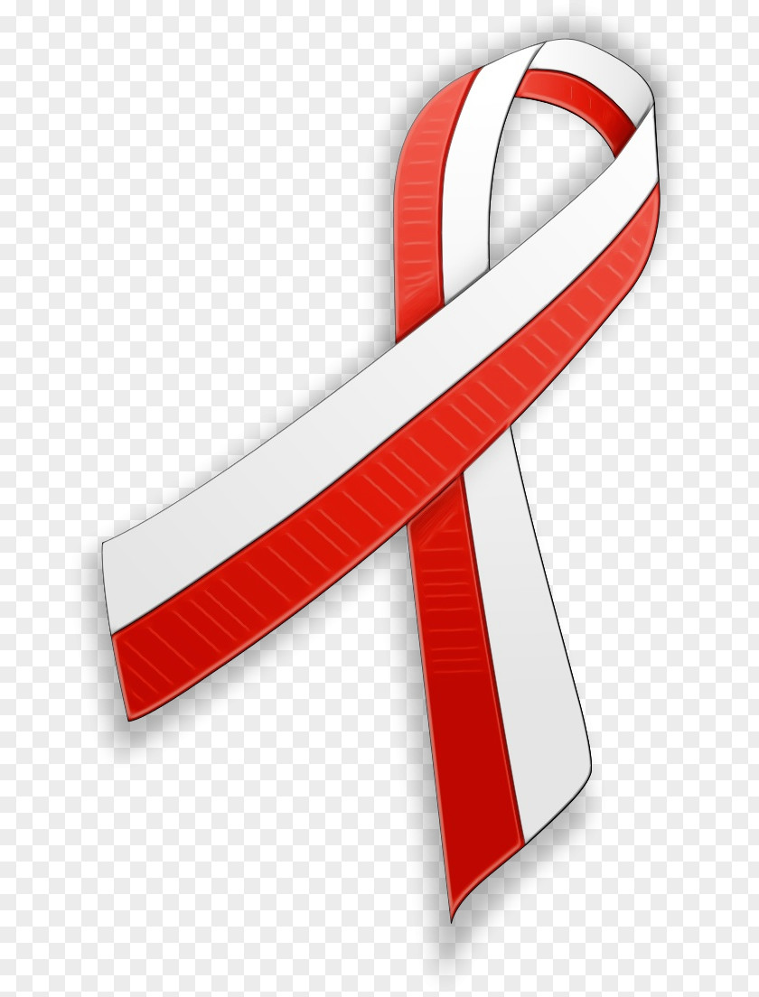 Red Ribbon Font Logo PNG