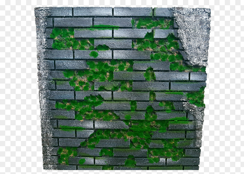 Wall Moss Stone Brick Rectangle PNG
