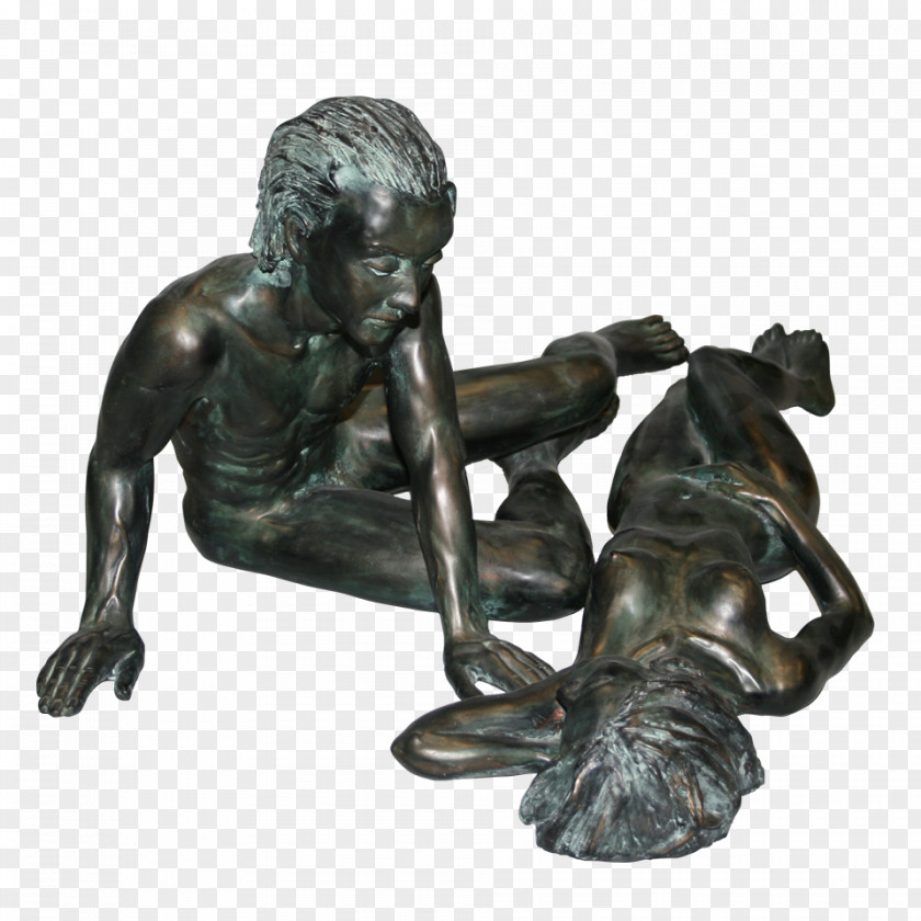 Adam Eve Bronze Sculpture Classical Classicism PNG