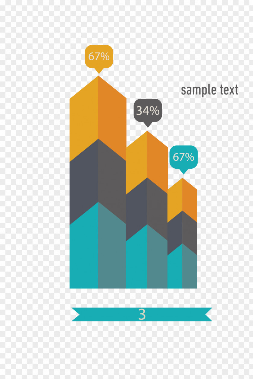 Arrow Color Data Chart Infographic PNG