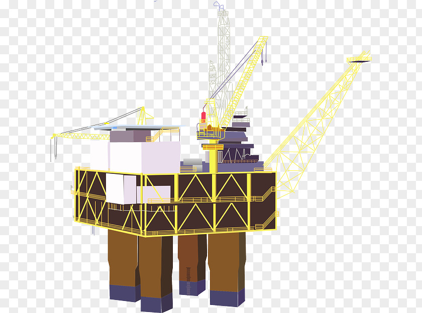 Brown Feathers Oil Platform Drilling Rig Petroleum Clip Art PNG