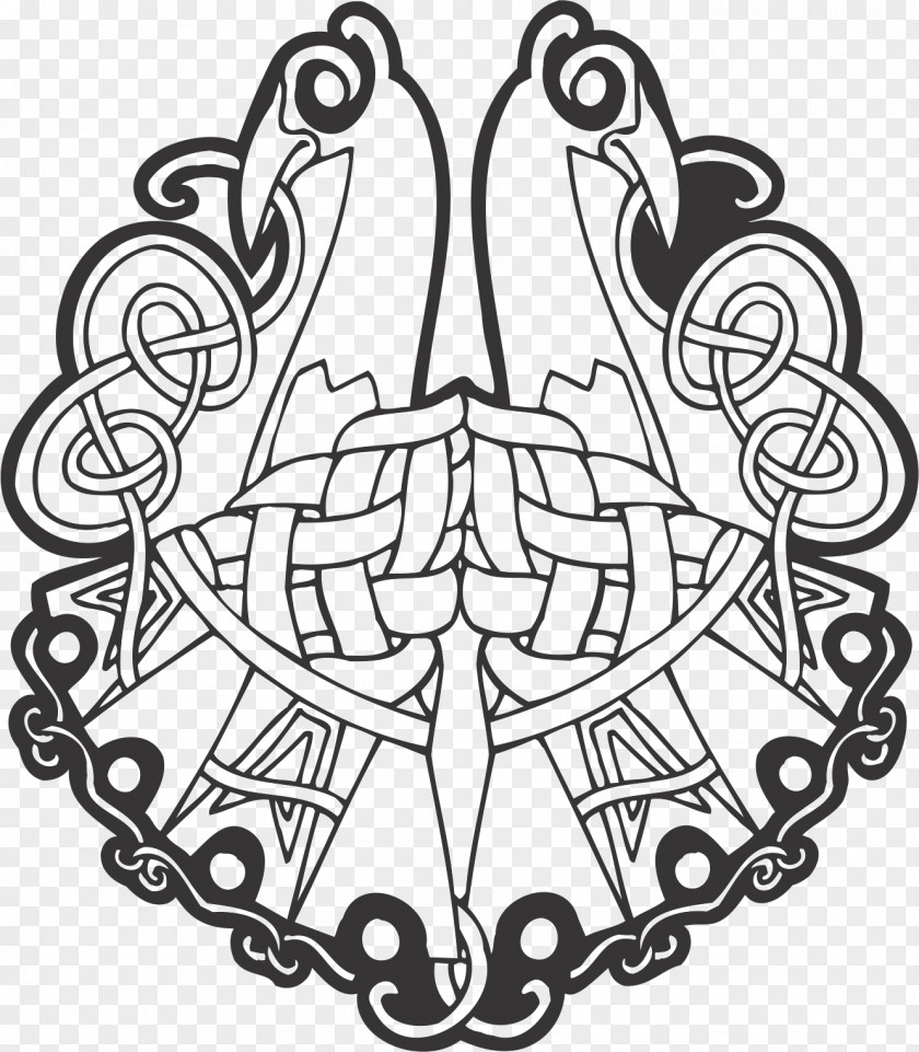 Celtic Style Black And White Ornament Clip Art PNG