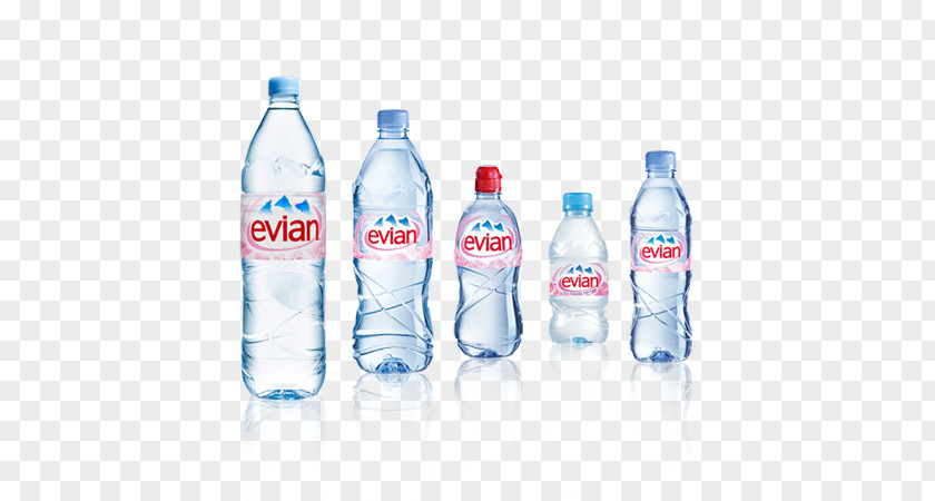 Mineral Water Bottles Evian Bottled PNG
