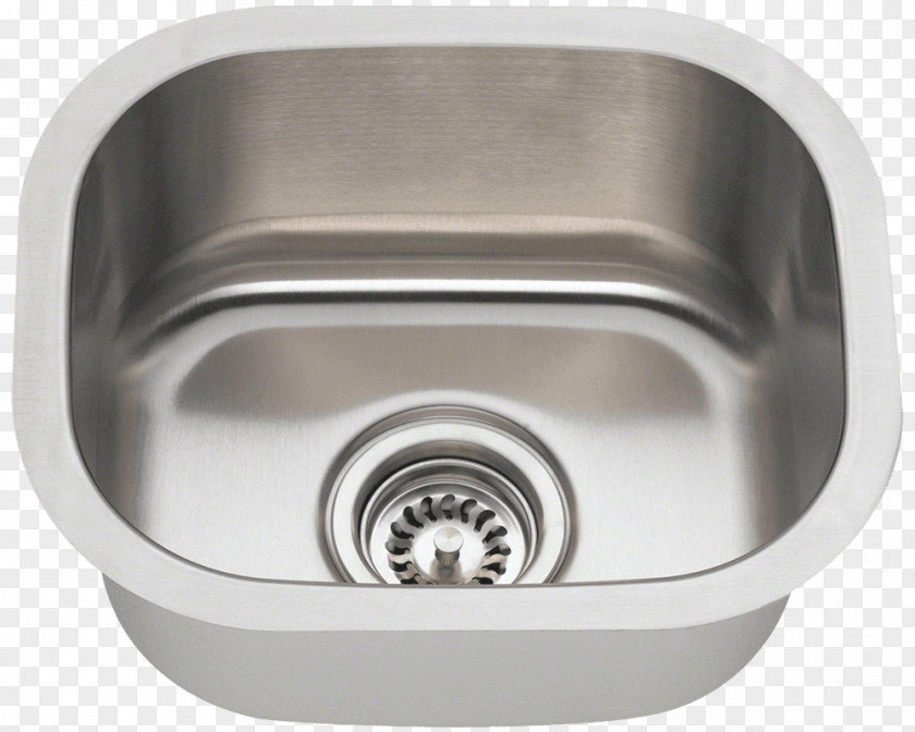 Sink Stainless Steel Drain Brushed Metal PNG