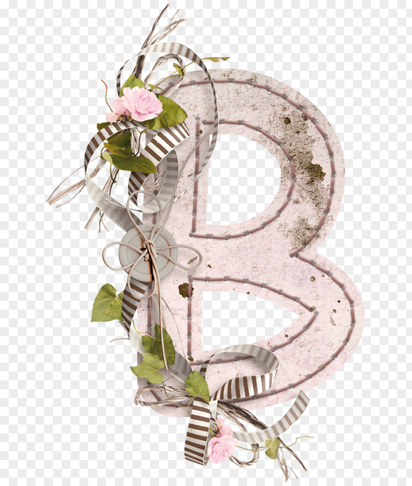 Wreath Decoration Letter B Download PNG