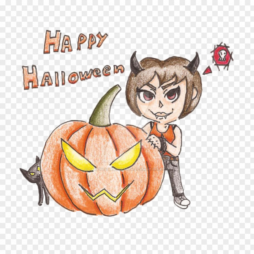 Darkness Prevails Cat Calabaza Pumpkin Illustration Cartoon PNG