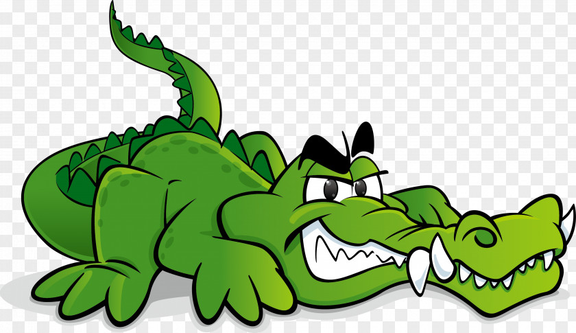 Vector Crocodile Alligator Reptile Cartoon PNG