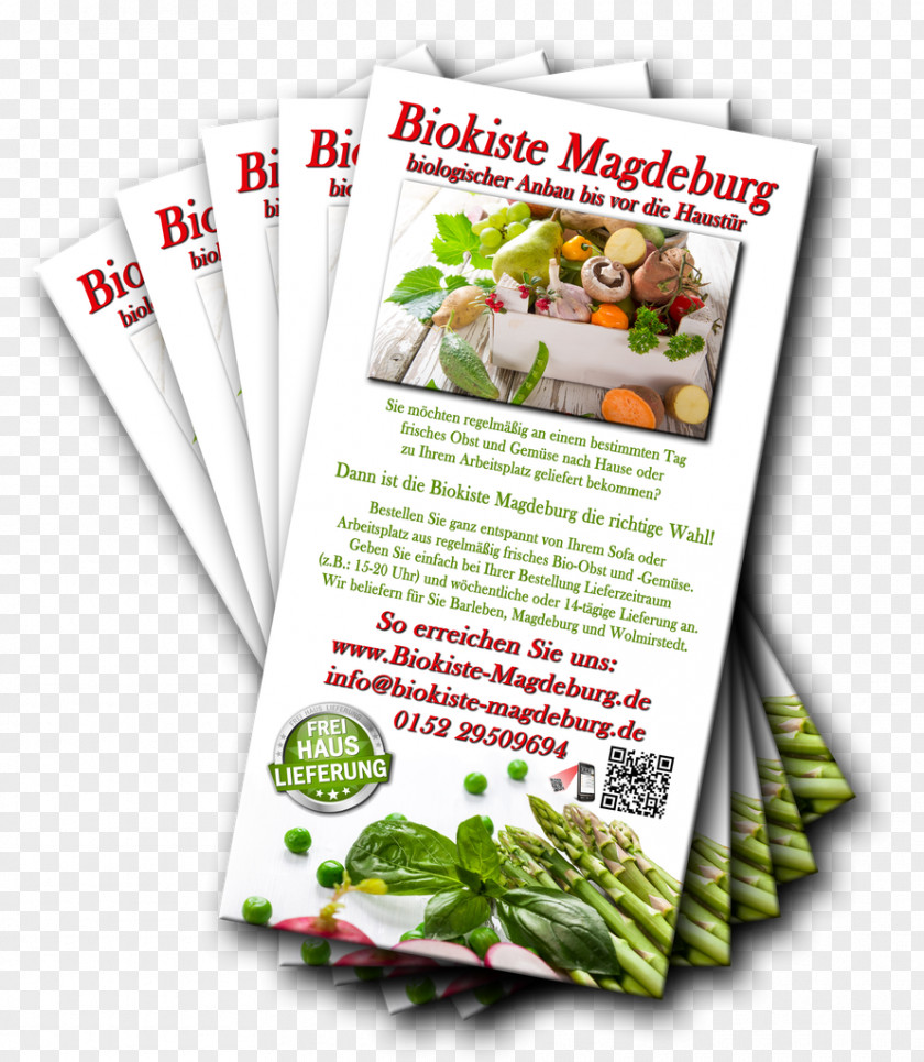 Apps Flyer Leaf Vegetable Organic Food Box Scheme PNG