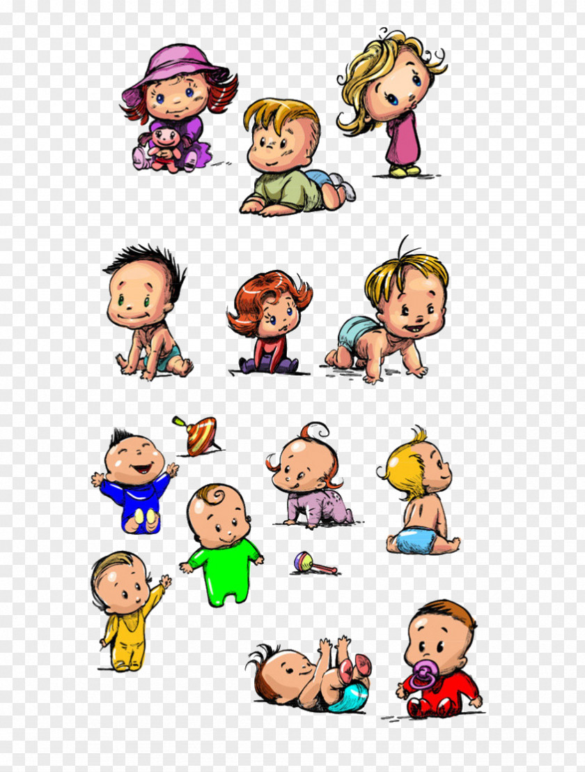 Cute Baby Infant Drawing Cartoon Child PNG