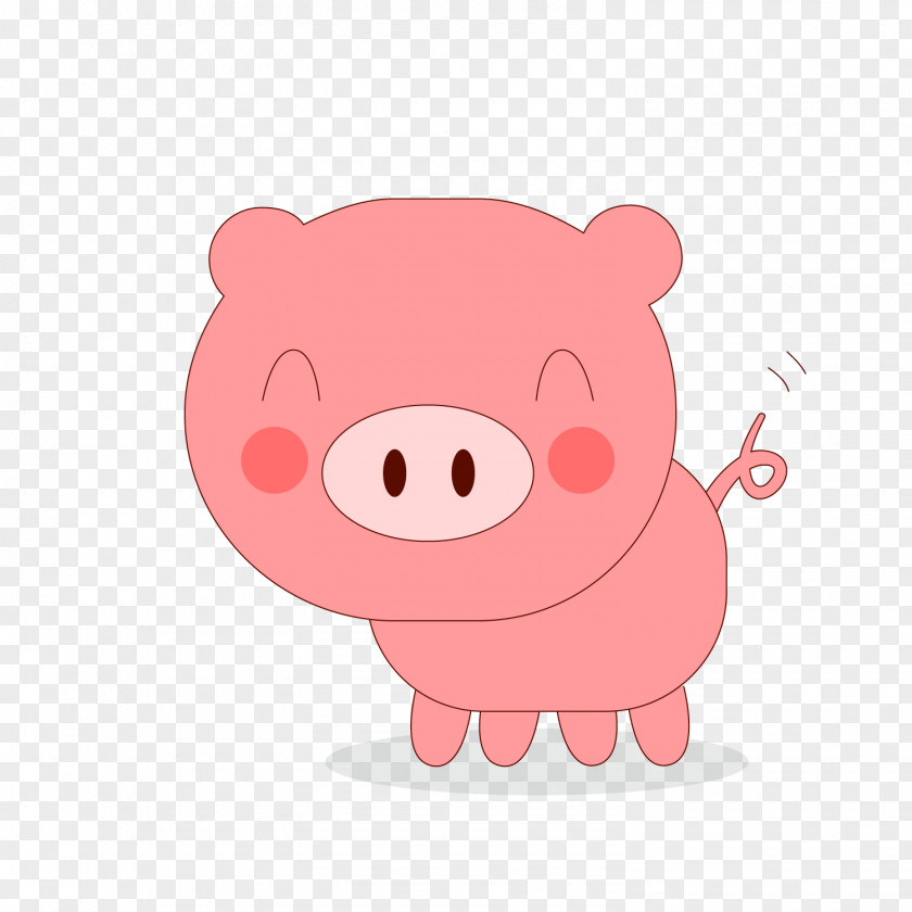 Cute Cartoon Pig Vector Porky Domestic PNG