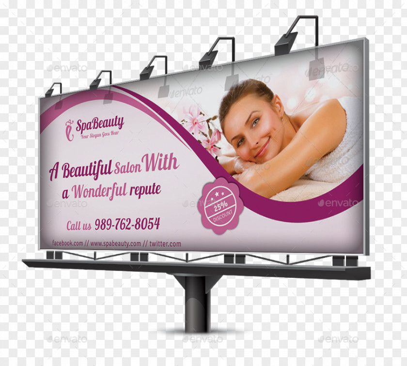 Spa Saloon Flyer Display Device Advertising Web Banner PNG