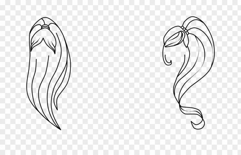 Ear Earring Line Art Sketch PNG