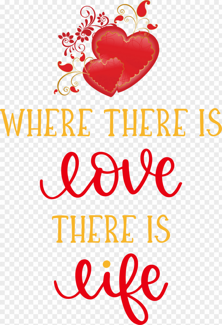 Where There Is Love Valentines Day Quote PNG