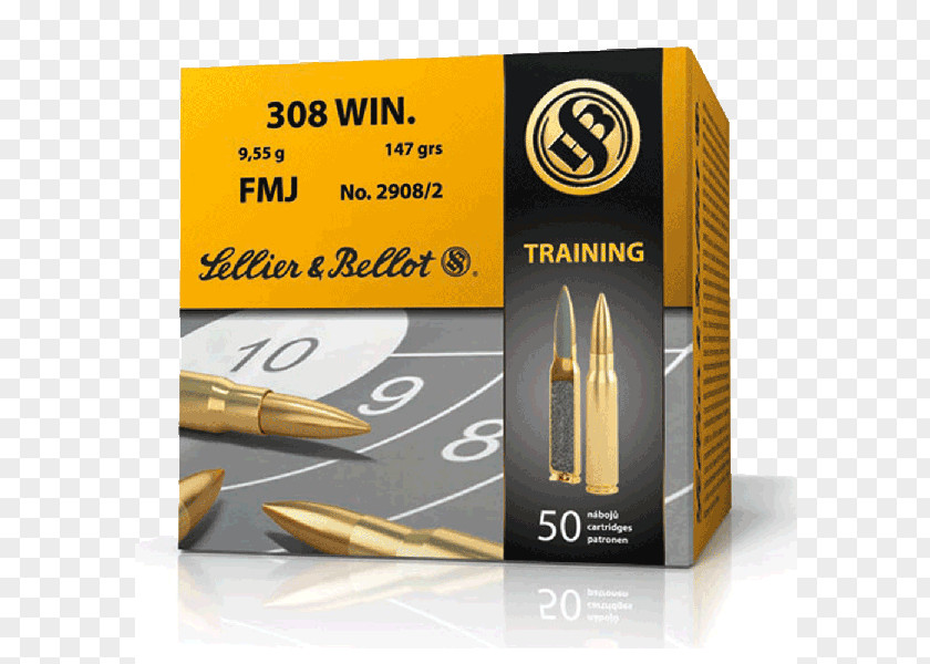 .308 Winchester .30-06 Springfield Sellier & Bellot Ammunition Full Metal Jacket Bullet Caliber PNG