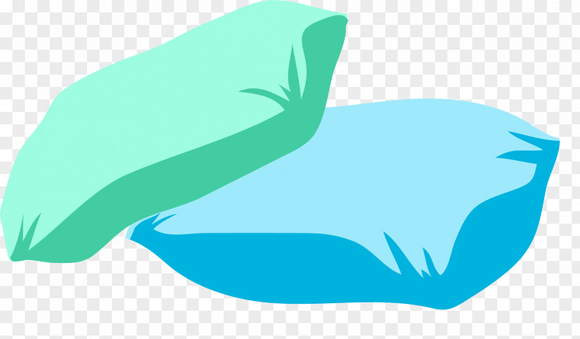 Vector Hand-painted Blue Pillow Illustration PNG