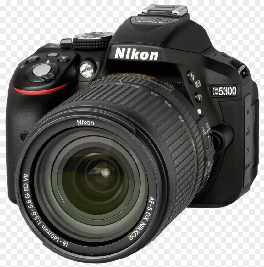 Camera Lens Digital SLR Nikon D5300 Black 2.3 KG Single-lens Reflex AF-S DX Nikkor 18-105mm F/3.5-5.6G ED VR PNG