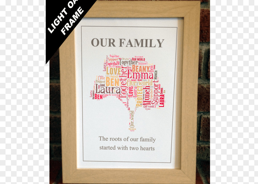 Family Word Picture Frames Proclamation Font PNG