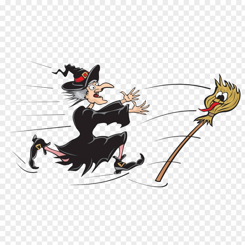 The Sorcerer In Search Boszorkxe1ny Broom Witchcraft Illustration PNG