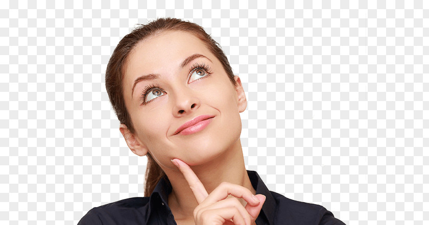 Thinking Woman Looking Up PNG Up, woman thinking about something clipart PNG